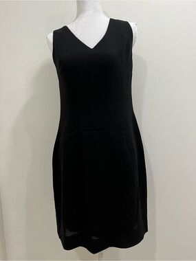 Classic Black V-Neck Sleeveless Dress